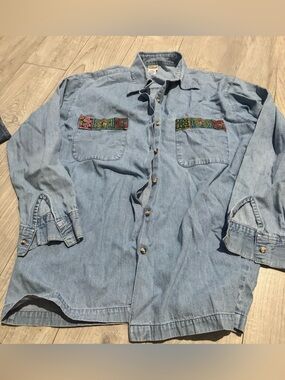 Great Land Light Blue Denim Button-Up Shirt